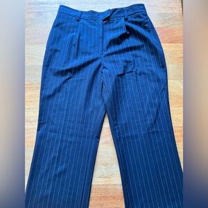 Women’s  Navy Pinstripe Pants | Size 10